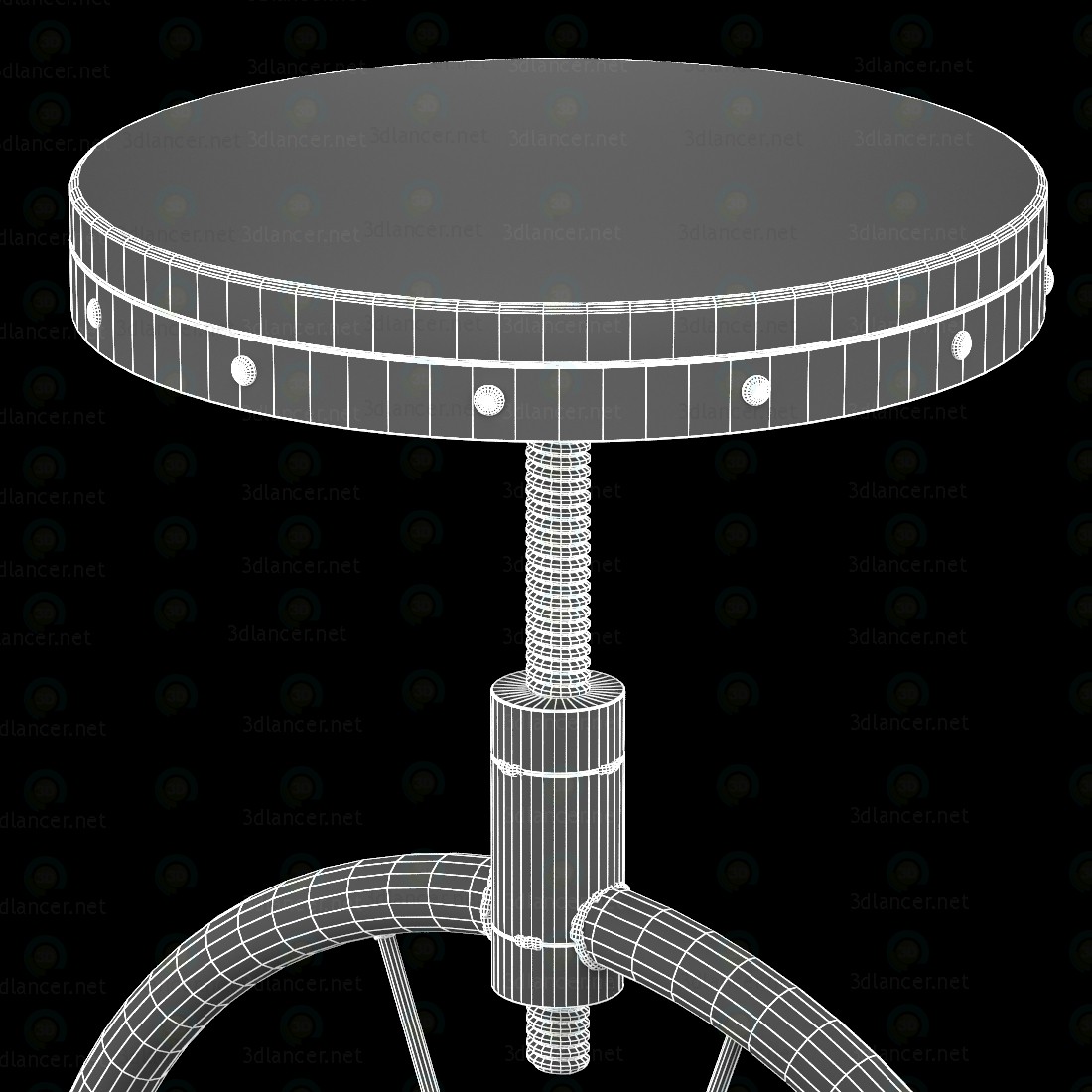 3d model Charles Bicycle Wheel Adjustable Bar Stool 11782