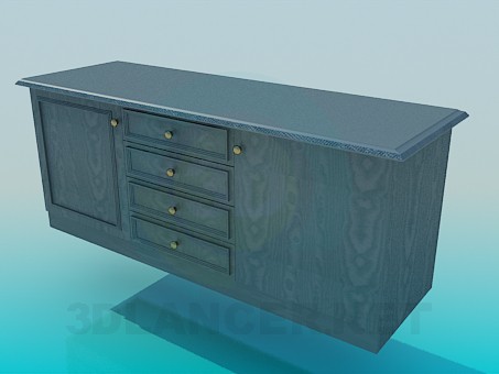 modelo 3D Cajonera High Poly - escuchar modelo 3D Cajonera High Poly - escuchar