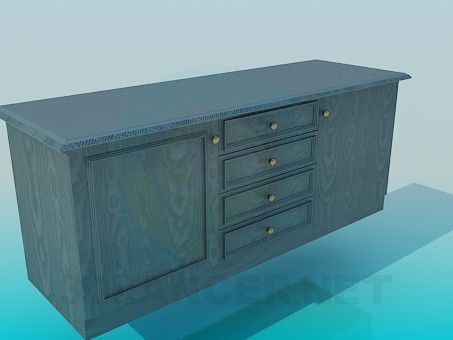 modelo 3D Cajonera High Poly - escuchar modelo 3D Cajonera High Poly - escuchar