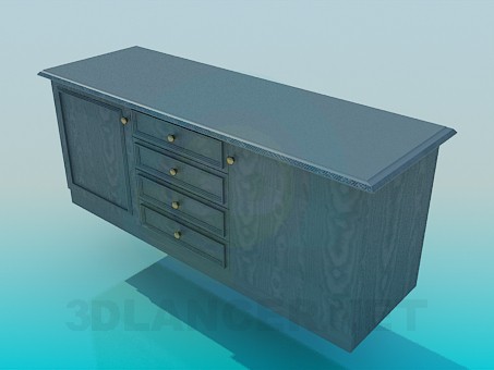 modelo 3D Cajonera High Poly - escuchar modelo 3D Cajonera High Poly - escuchar