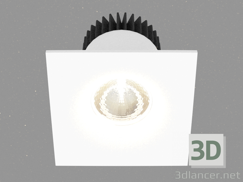 3d model luminaria empotrada LED (DL18571_01WW-White SQ Dim) - vista previa