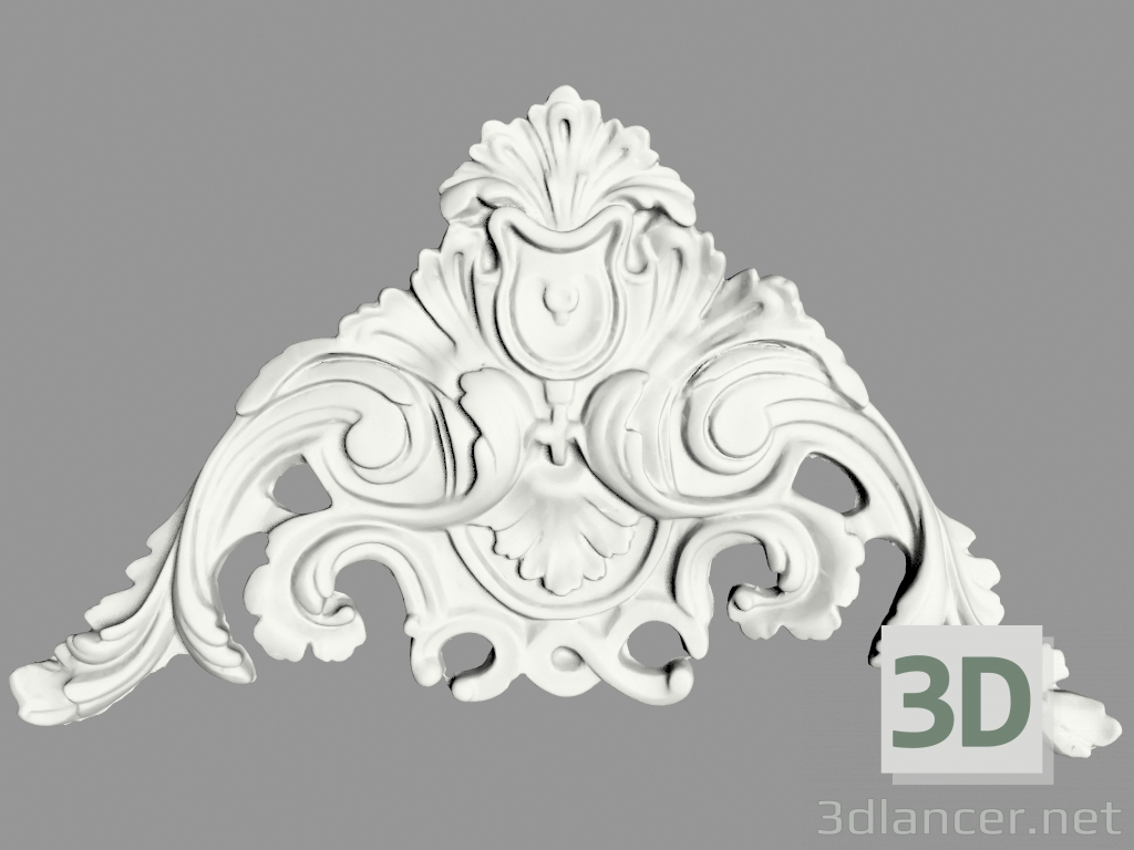 modello 3D Angolo decorativo (MDU59) - anteprima