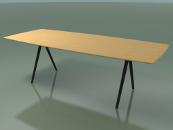 Soap-shaped table 5421 (H 74 - 100x240 cm, legs 180 °, veneered L22 natural oak, V44)