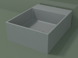 Countertop washbasin (01UN11302, Silver Gray C35, L 36, P 48, H 16 cm)