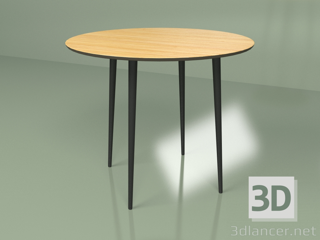 Modelo 3d Mesa de cozinha Sputnik folheado a 90 cm (marrom escuro) - preview