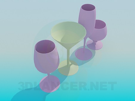 3d модель Бокалы – превью 3d модель Бокалы – превью