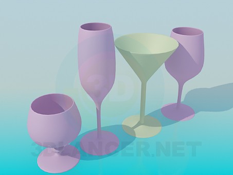 3d модель Бокалы – превью 3d модель Бокалы – превью