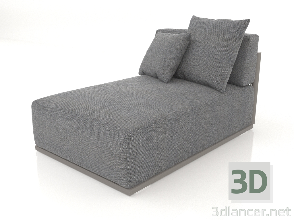 modèle 3D Module canapé section 5 (Gris quartz) - preview