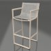 3d model Stool with a high back and armrests (Sand) - preview