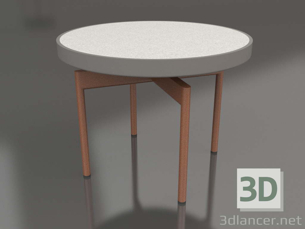 modello 3D Tavolino rotondo Ø60 (Grigio quarzo, DEKTON Sirocco) - anteprima