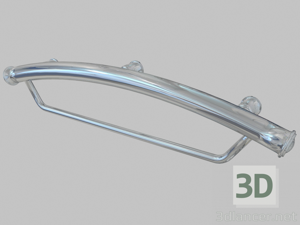 3D Modell Halter Stahlwand mit einem Platz für Handtücher Vital (NIV 041H) - Vorschau