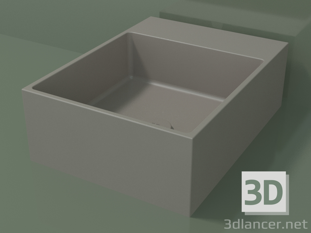 3D Modell Waschtisch (01UN11302, Ton C37, L 36, P 48, H 16 cm) - Vorschau