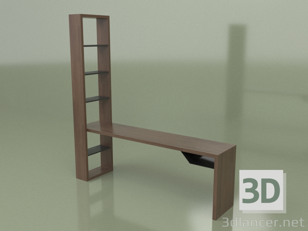 3D Modell Arbeitstisch mit Regalen ECOCOMB (1) - Vorschau