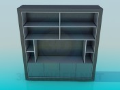 Closet with shelves for TV