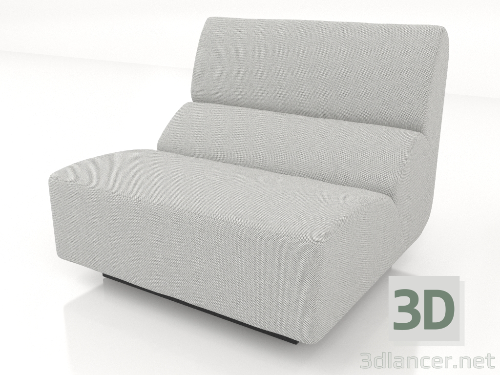 3d model Sofa module 1 seater (8cm) - preview
