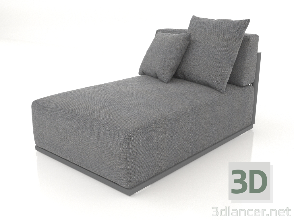 3d model Módulo sofá sección 5 (Antracita) - vista previa