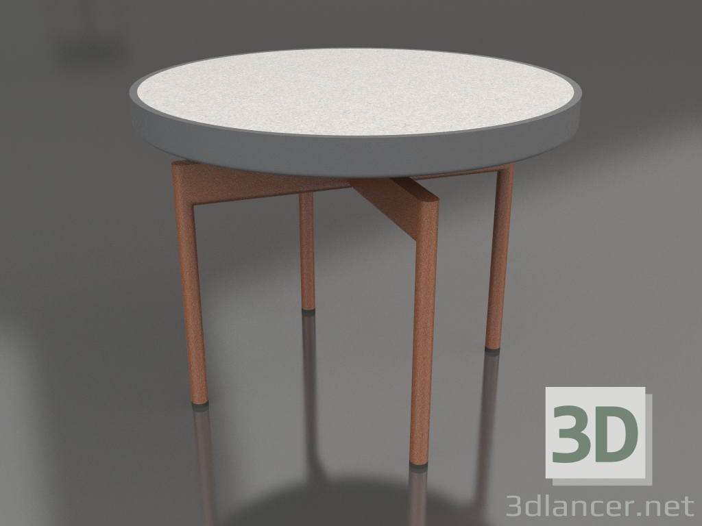 modello 3D Tavolino rotondo Ø60 (Antracite, DEKTON Scirocco) - anteprima