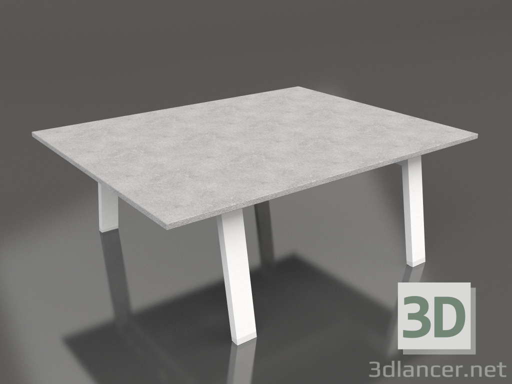 3d model Coffee table 90 (White, DEKTON) - preview