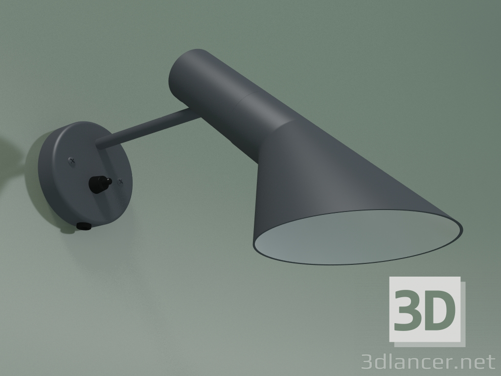 3D Modell Wandleuchte AJ WALL (20W E14, DUNKELGRAU) - Vorschau