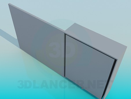modelo 3D Conjunto de muebles para el lugar de trabajo - escuchar modelo 3D Conjunto de muebles para el lugar de trabajo - escuchar