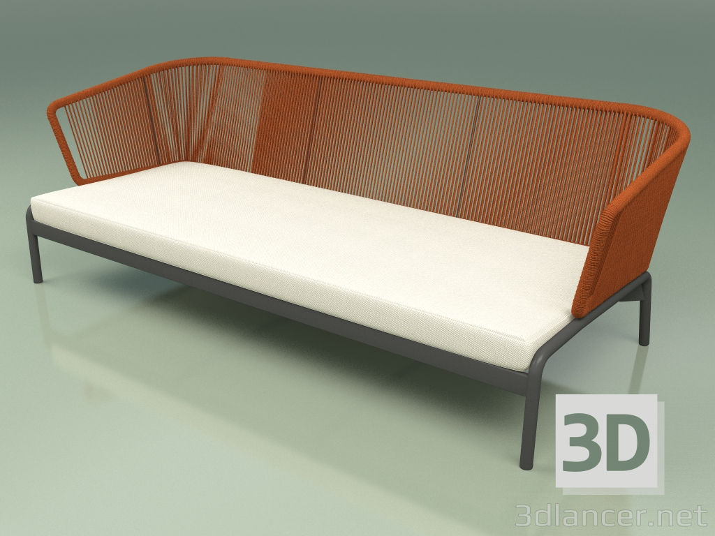 3D Modell Sofa 003 (Kordel 7mm Orange) - Vorschau