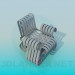 3D Modell Sessel mit Stacheln - Vorschau