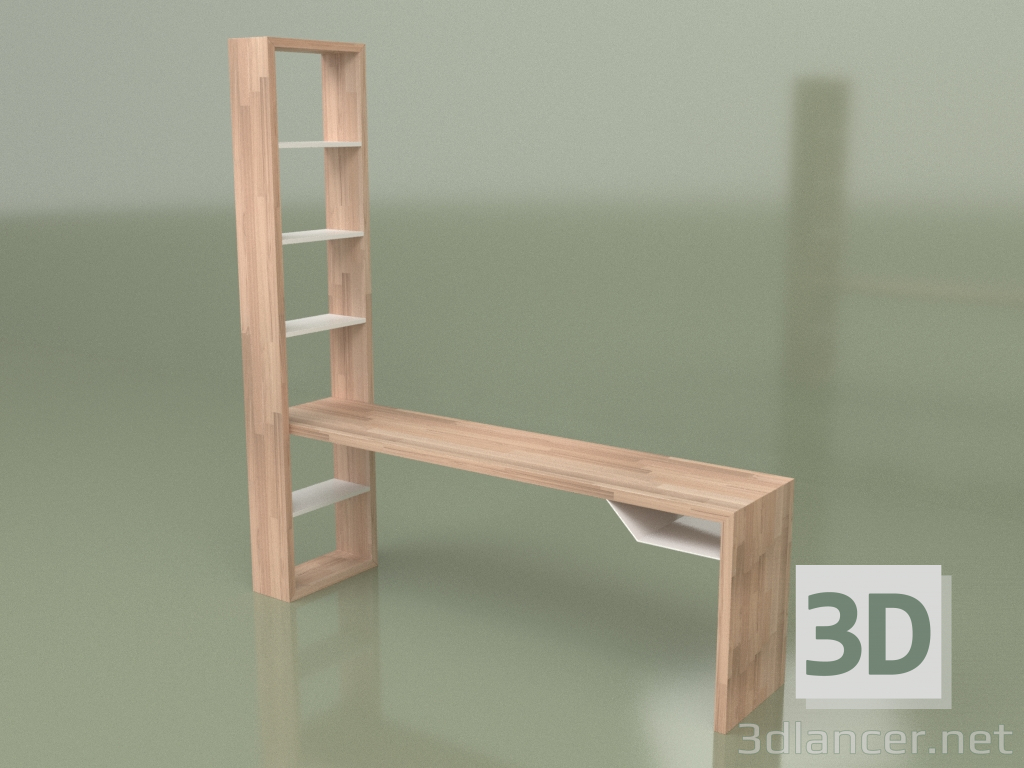 3D Modell Arbeitstisch mit Ablagen ECOCOMB (2) - Vorschau