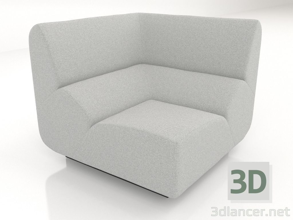 modèle 3D Module canapé (coin intérieur, 8 cm) - preview