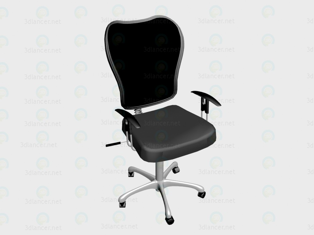 3d model Sillón Mario (negro) - vista previa