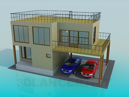 Modelo 3d Casa 2 Pisos - preview