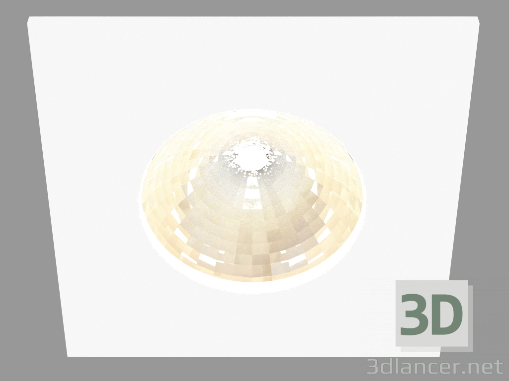 3d model luminaria empotrada LED (DL18572_01WW-White SQ) - vista previa