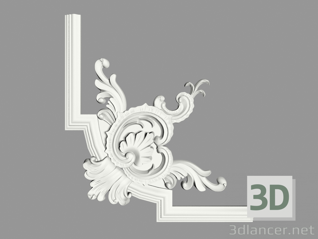 modello 3D Angolo decorativo (TSU47) - anteprima