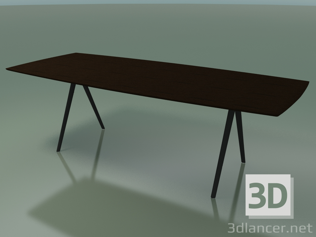 modèle 3D Table en forme de savon 5421 (H 74 - 100x240 cm, pieds 180 °, plaqué wengé L21, V44) - preview