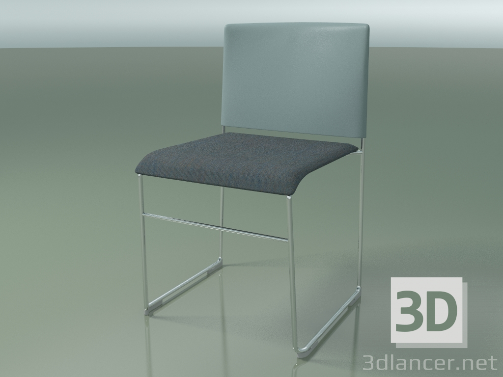 modello 3D Sedia impilabile 6601 (rivestimento seduta, polipropilene Benzina, CRO) - anteprima