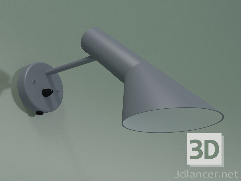 modello 3D Lampada da parete AJ WALL (20W E14, GRIGIO CHIARO) - anteprima
