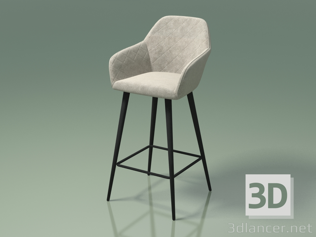 modèle 3D Chaise de bar Antiba (111835, gris poudre) - preview