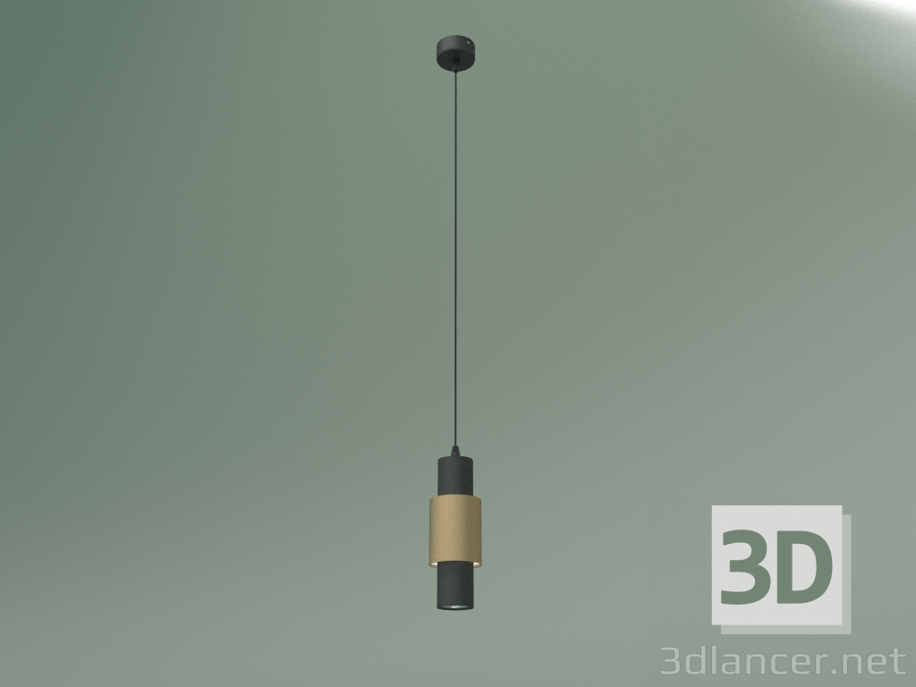 3d модель Подвесной светодиодный светильник Bento 50204-1 (черный-матовое золото) – превью