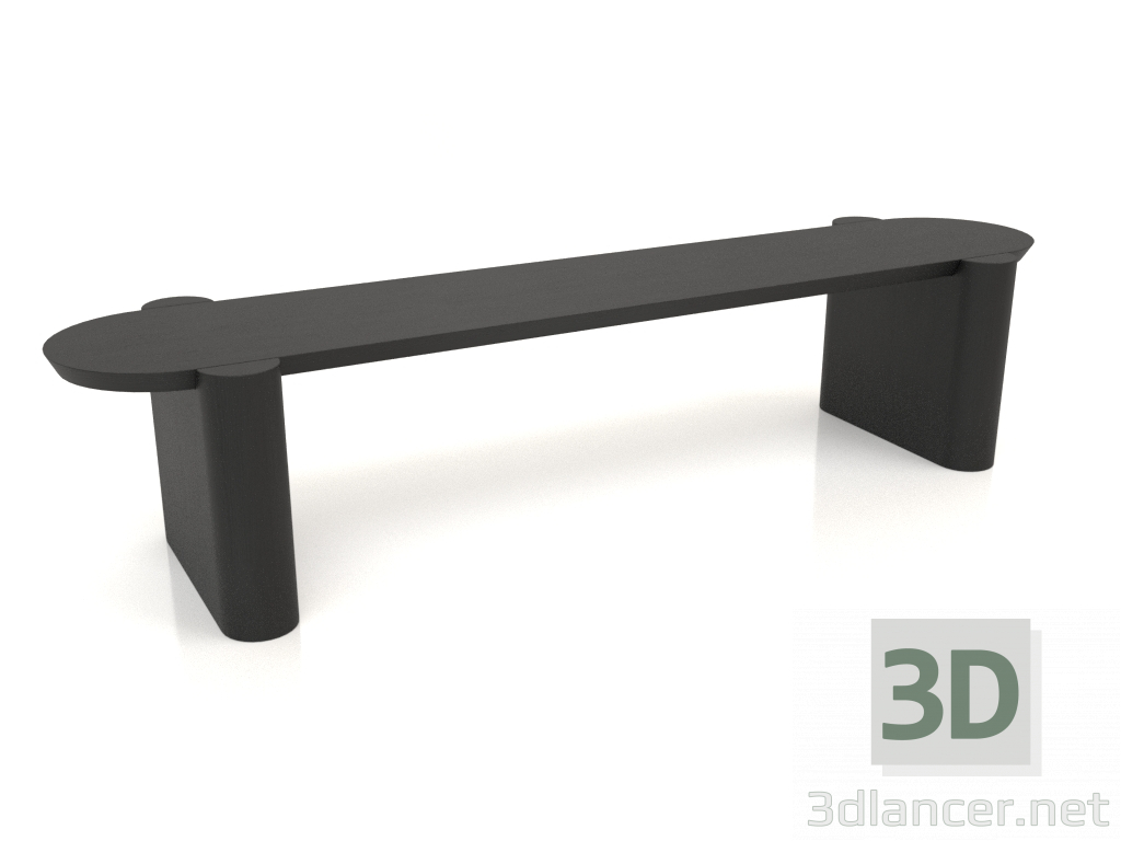 3D modeli Bank BK 03 (1600x400x350, ahşap siyah) - önizleme