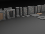 Lowpoly castle/dungeon items