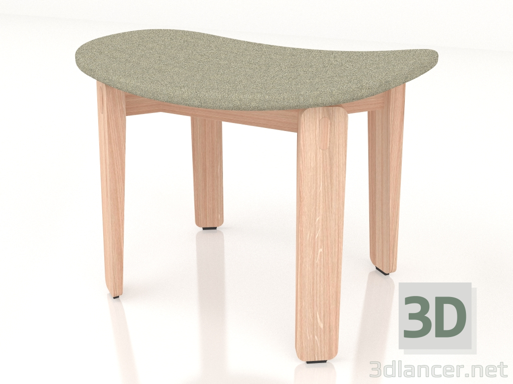 3d model Nora stool with fabric upholstery (light) - preview