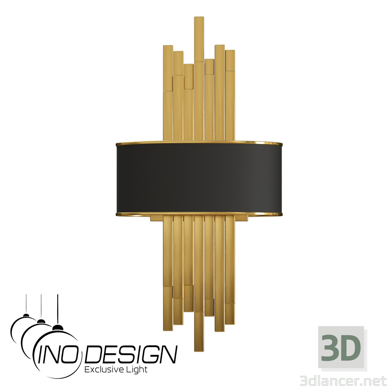 3D modeli Inodesign Roma Siyahı 44.3675 - önizleme