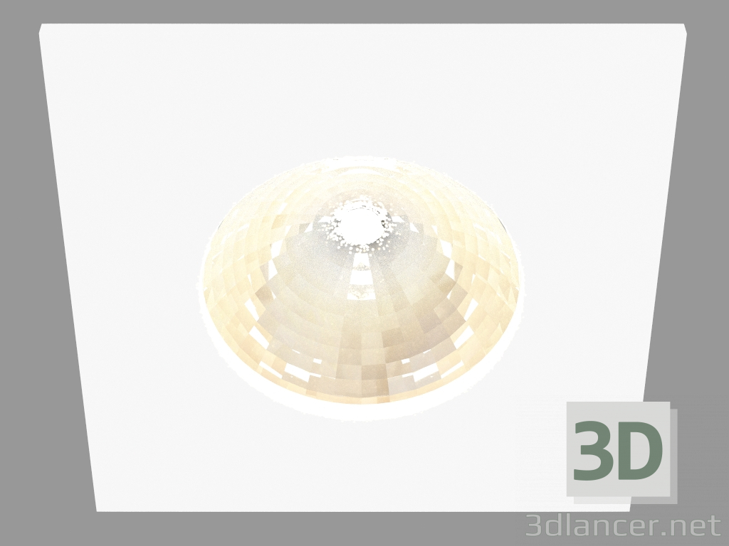 3 डी मॉडल Recessed एलईडी प्रकाश उपकरण (DL18572_01WW सफेद वर्ग मंद) - पूर्वावलोकन