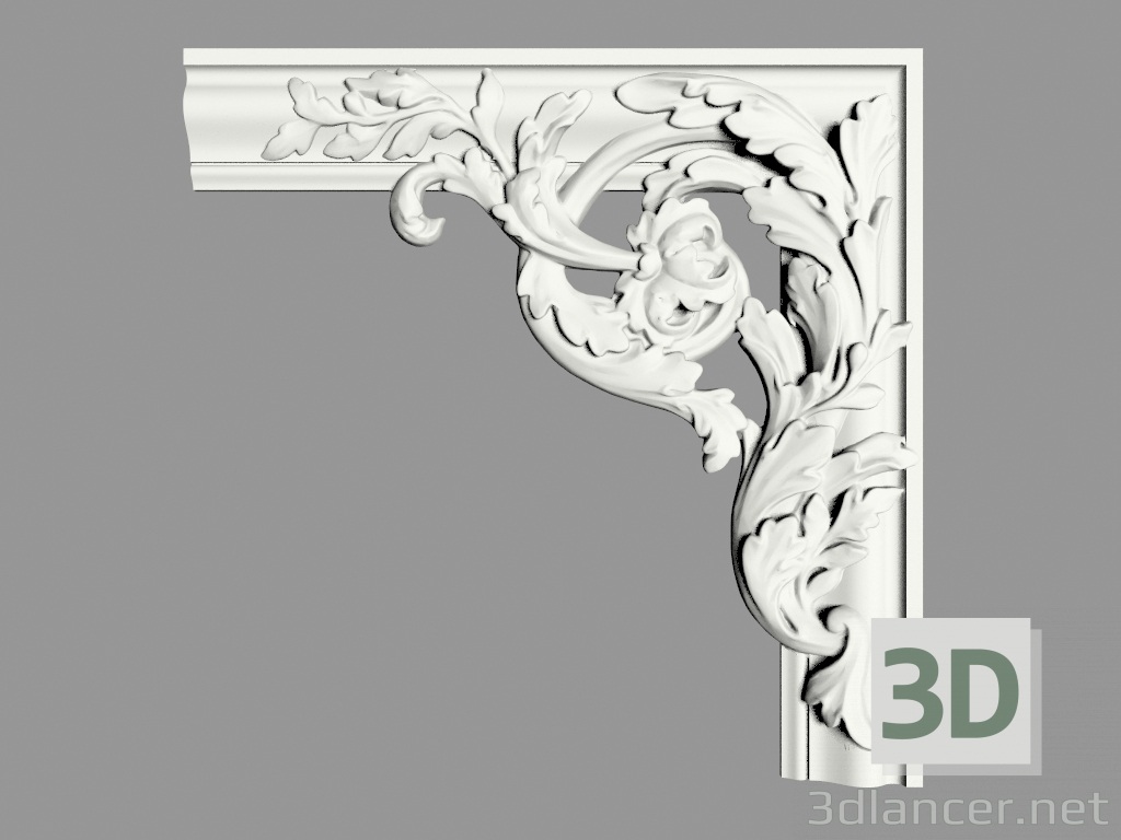 modello 3D Angolo decorativo (TGU49) - anteprima