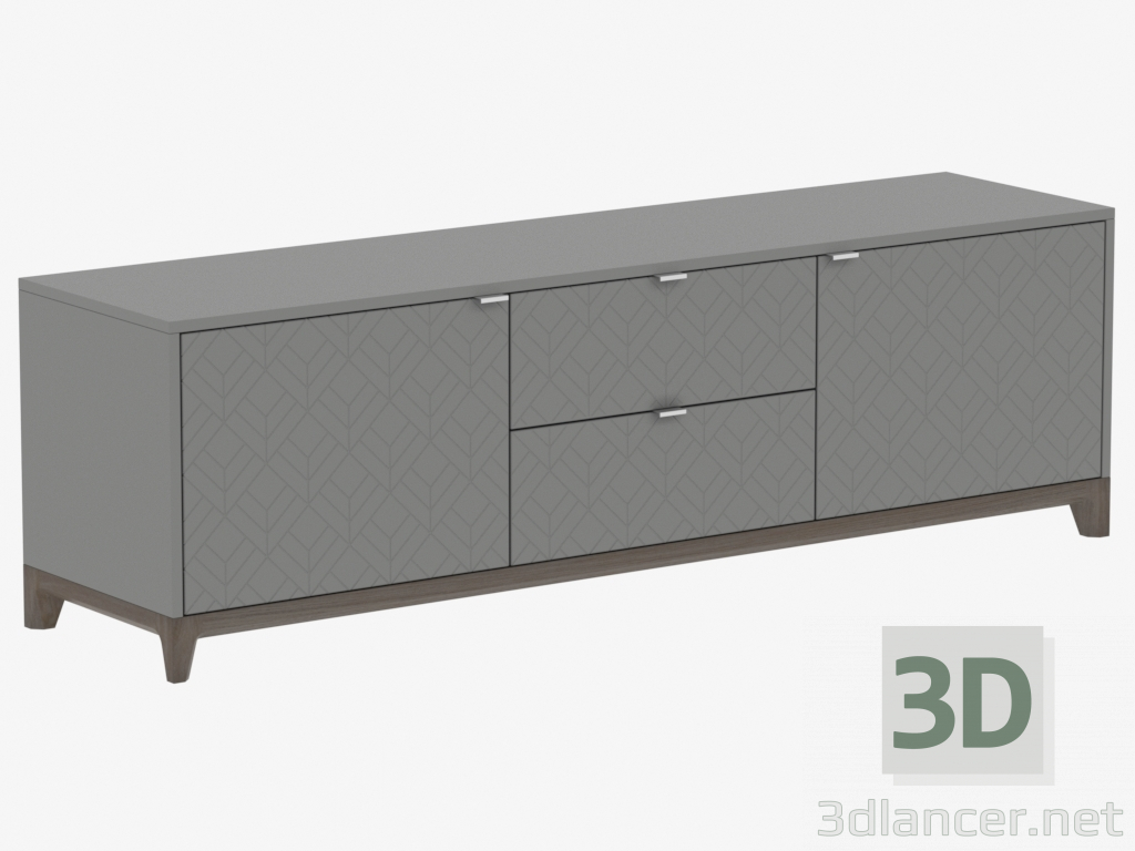 3D Modell Bordstein unter TV No. 2 CASE (IDC0151071111) - Vorschau