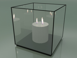 Custodia per conservazione con una tripla candela (C205B)
