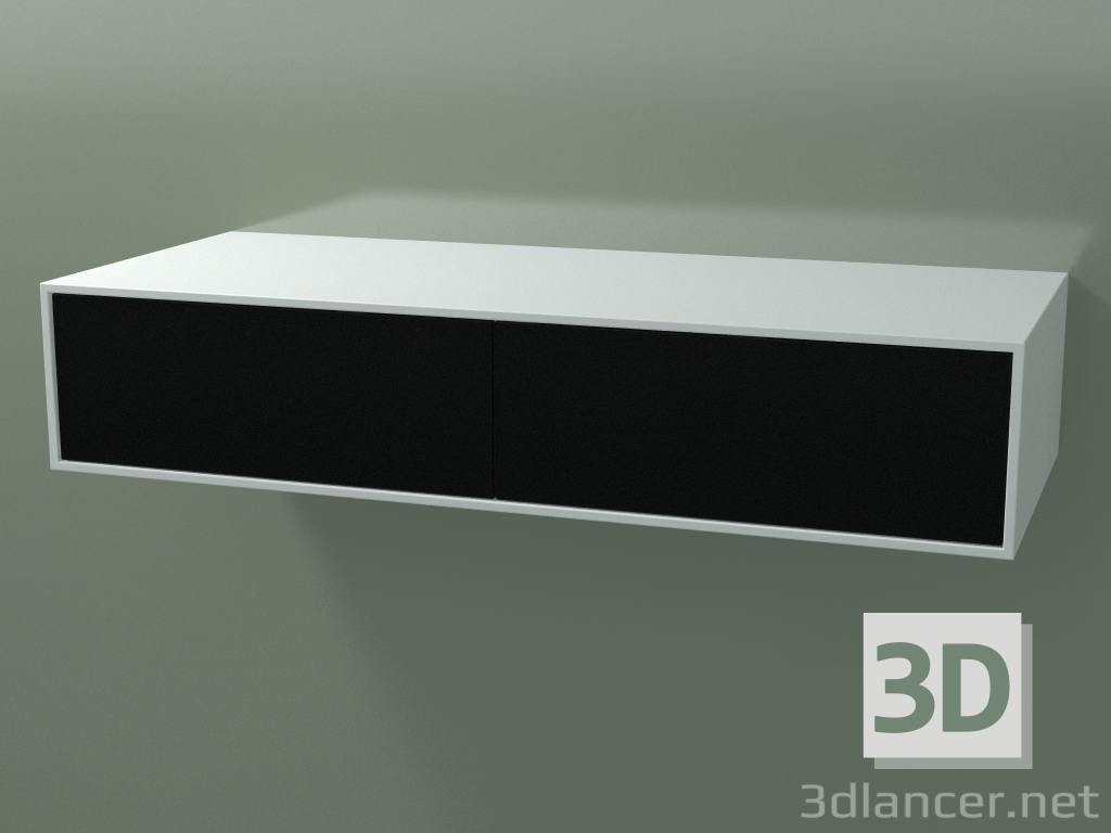 3d model Double box (8AUEAB02, Glacier White C01, HPL P06, L 120, P 50, H 24 cm) - preview