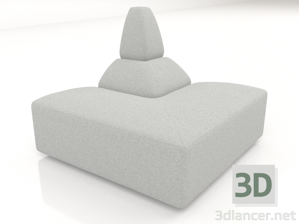modello 3D Modulo divano (angolo esterno, 3 cm) - anteprima