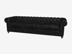Leather sofa triple 118 '' CLUB LEATHER SOFA (7842-3008 ST)