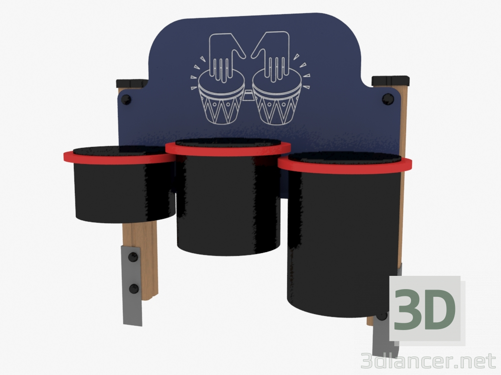modello 3D Game Panel Drums (4029) - anteprima