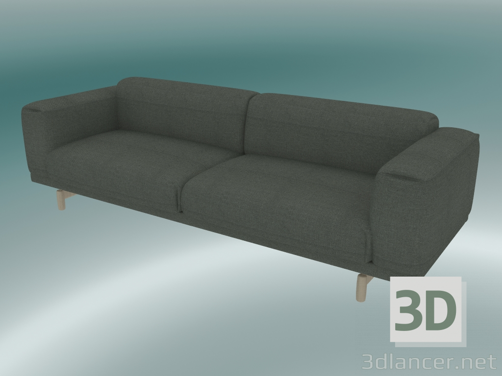 modello 3D Riposo triplo divano (Fiord 961) - anteprima